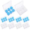 24 Pairs Soft Silicone Ear Plugs Putty Ear Plugs for Sleeping Swimming earplugs for Kids Adults, Transparent + Blue view 1