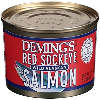 Demings Wild Alaska Red Sockeye Salmon 7.5 oz (3 Pack)