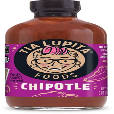 Tia Lupita Chipotle Hot Sauce | 8 oz x 1 Bottle | Flavorful Heat, Medium Spice, Smoky, Full Body | Gluten Free, Non GMO, Sugar Free, Low Sodium, Keto, No Carbs - Made with Chipotle Peppers