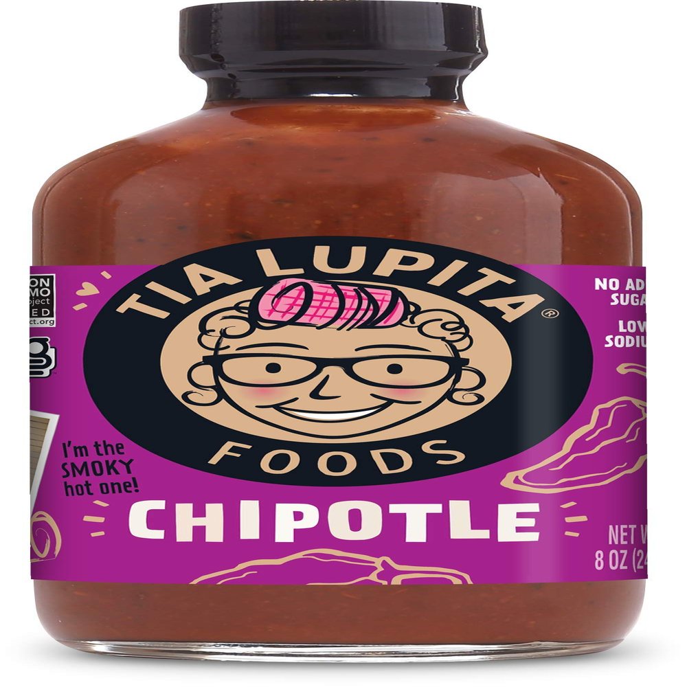 Tia Lupita Chipotle Hot Sauce | 8 oz x 1 Bottle | Flavorful Heat, Medium Spice, Smoky, Full Body | Gluten Free, Non GMO, Sugar Free, Low Sodium, Keto, No Carbs - Made with Chipotle Peppers