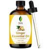 SVA Ginger Essential Oil  4 Fl Oz  100% Natural Ginger Oil - for Diffuser, Hair Care, Face, Skin Care, Aromatherapy, Scalp and Body Massage, Soap and Candle Making  with Dropper view 1