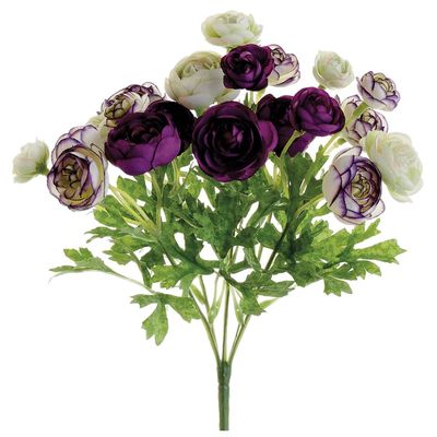 10.5" Mini Ranunculus Bush Violet Orchid (Pack of 12)