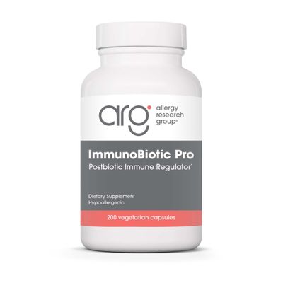 Allergy Research Group ImmunoBiotic Pro - Supports Immune System & Gut Barrier Function - Postbiotic Immune Regulator with Lactobacillus Rhamnosus Lysate - 66 Servings - 200 Capsules