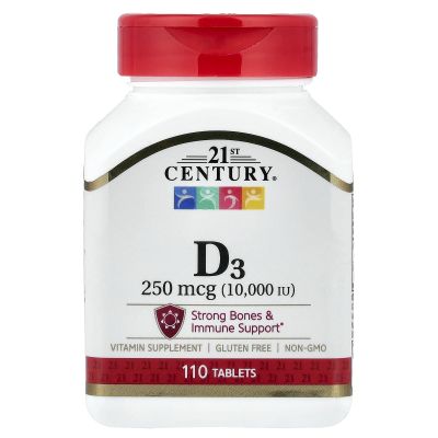 21st Century D3 10, 000 Iu Tablets, 110 Count (27504)