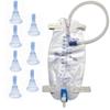 Male Complete Kit Urinary Incontinence 7-Condom Catheters External Self-Seal,Premium Leg Bag 1000mlwith 18" Tubing, Straps & Fast and Easy Draining (31mm (Intermediate)) view 1