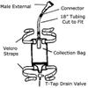 Male Complete Kit Urinary Incontinence 7-Condom Catheters External Self-Seal,Premium Leg Bag 1000mlwith 18" Tubing, Straps & Fast and Easy Draining (31mm (Intermediate)) view 4