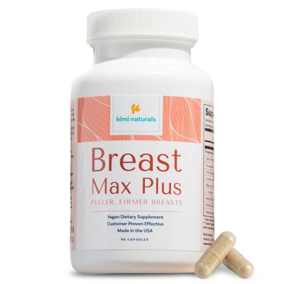 KIMI Naturals Breast Max Plus - Breast Enhancement Pills l Enhancer Supplement for Fast Growth and Bigger Bust l Enlargement Formula to Increase Firmness, Perkier, and Fuller Bob l 90 Capsules