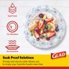 Glad Round Disposable Paper Plates 10 in, Blue Flower|Soak Proof, Cut Proof, Microwave Safe Heavy Duty Paper Plates 10"|50 Count Bulk Paper Plates, Paper Plates 10 Inch, Bulk for Parties and Occasions view 4
