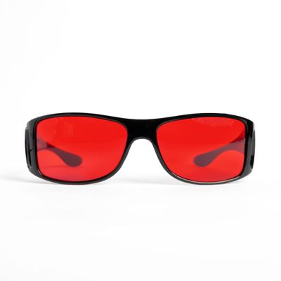 TrueDark by Dave Asprey | Twilights Fitovers | Blue Light Glasses for Women & Men, Red Lenses Block 99% Blue, Green & Violet Light for Night Use