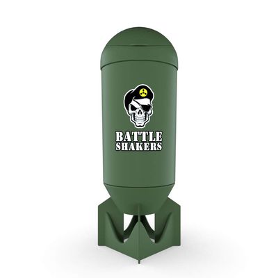 Battle Shakers Bomb | Military Themed Shaker Bottle | Leak-Proof Protein Cup with Storage Compartment | Mix Protein Powders & More | Durable & Dishwasher Safe | 20 Oz