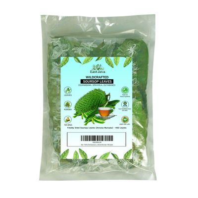 East Java Freshly Dried Soursop Leaves (Annona Muricata) 400 Leaves