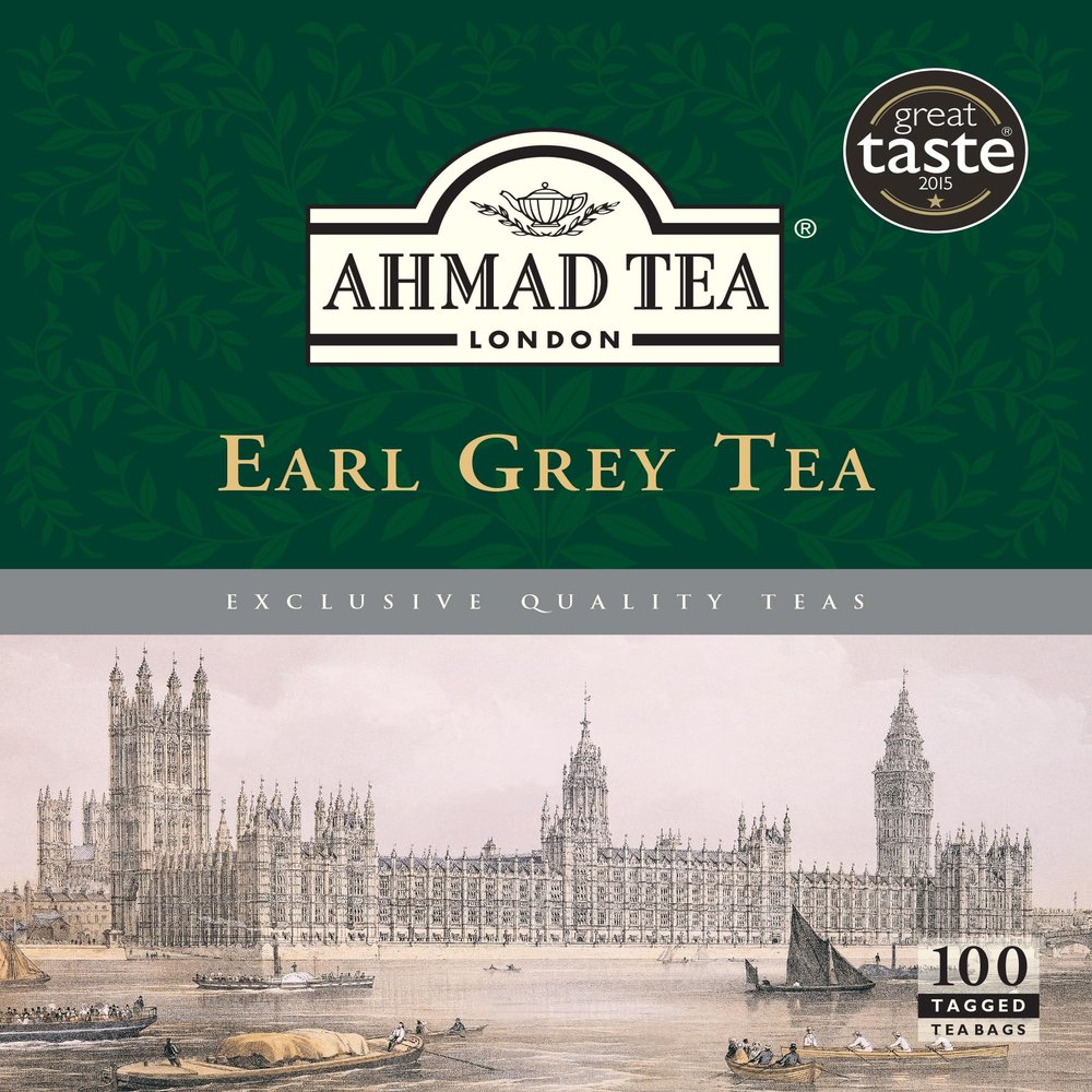 Ahmad Tea 100 Pack, earl grey, 1200 Count, (Pack of 12) (595-12)