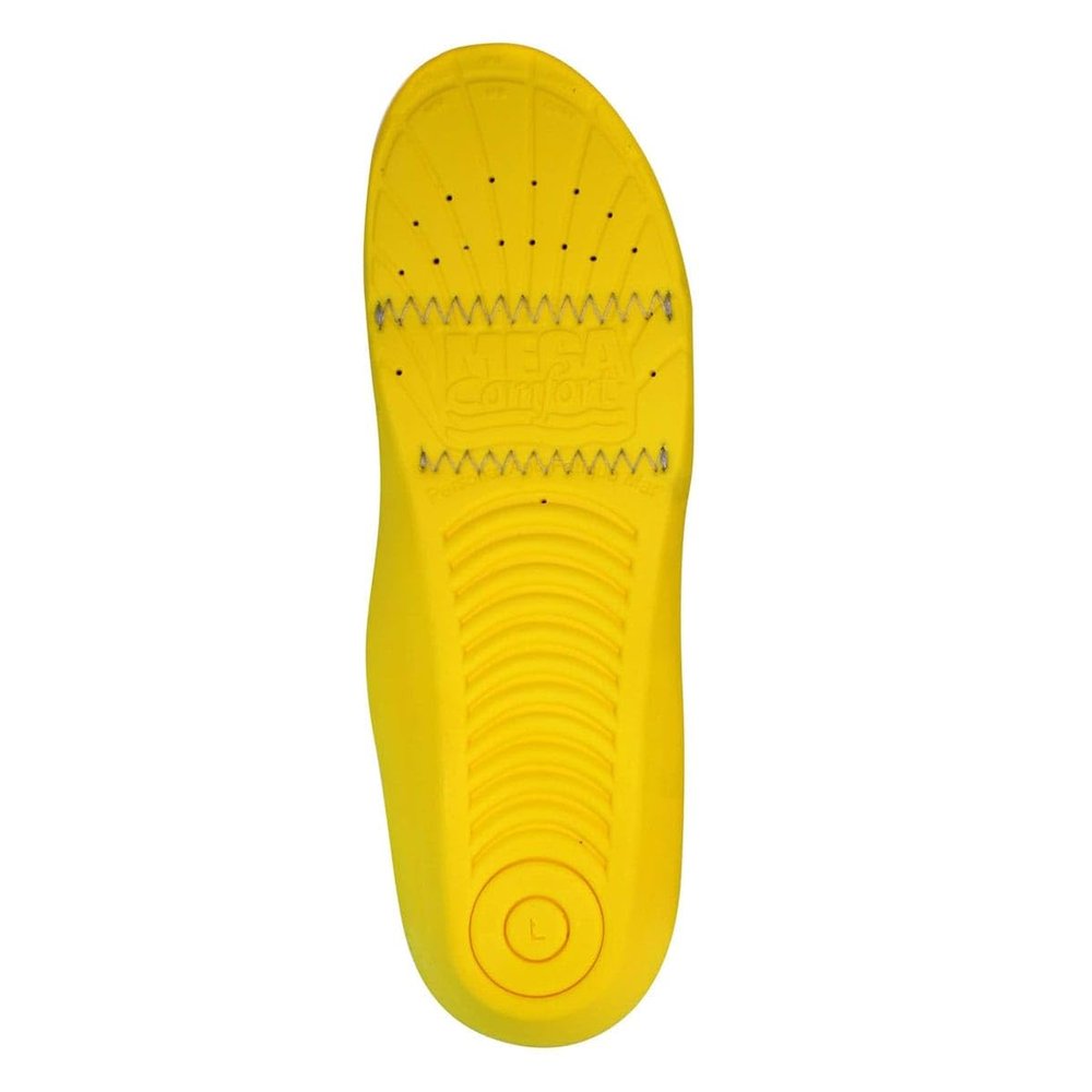 MEGAComfort Inc. unisex adult shoe insoles, Yellow,black, Women s Size 5-7 US