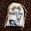 Chocolate Reindeer Poop (Milk Chocolate Covered Raisins) in Vintage Cotton Bag - Stocking Stuffer view 1