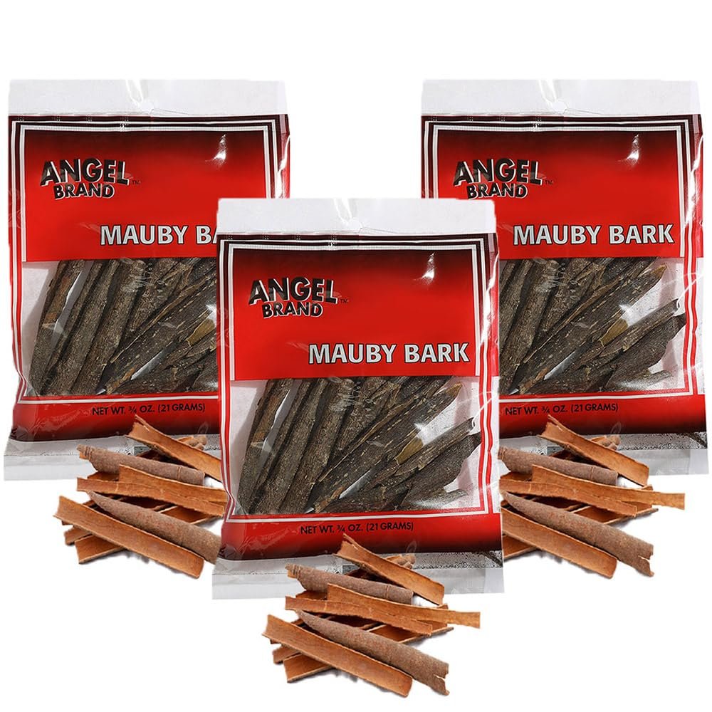 Angel Brand Mauby Bark  0.75 oz Pouch Pack of 3  Authentic Mauby Bark for Tea, Infusions, and Traditional Beverages.