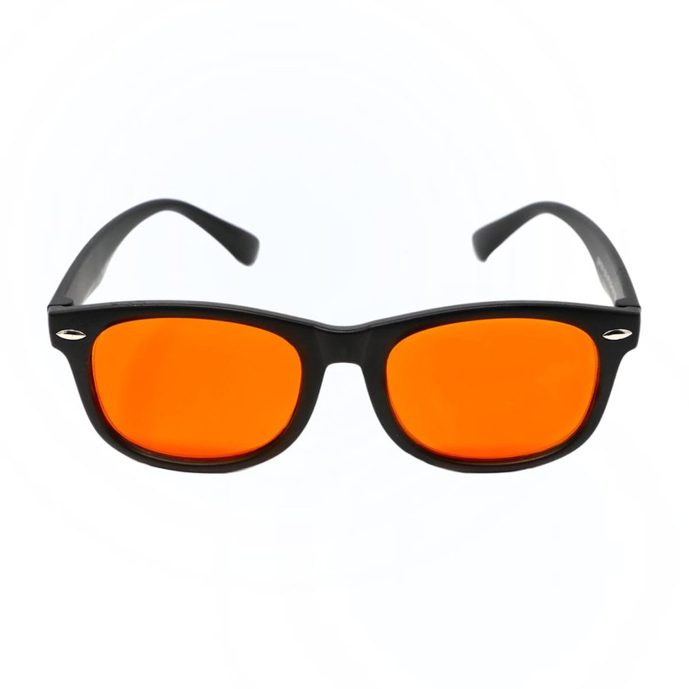 DefenderShield Blue Light Glasses For Kids  Kids Blue Light Glasses Girls and Boys With Orange Lenses (99% Blue Light Blocking) For Screens  Lightweight, Flexible & Shatterproof Black Fit Frames