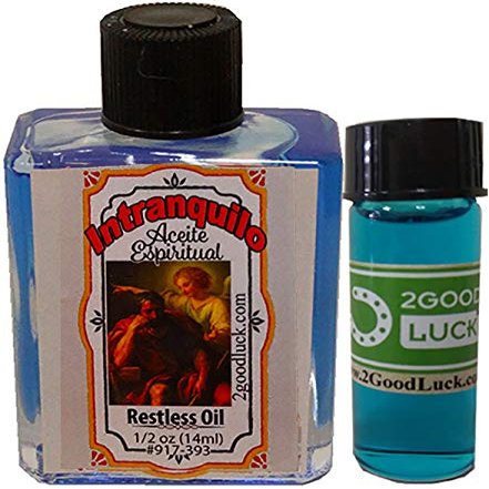 2GoodLuck Restless (Intranquil), Spiritual Oil With 1 Dram Perfume for Magic and Rituals. Intranquilo Aceite Espiritual Para Rituales Y Magia.