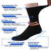 Facool Diabetic Socks for Men Women, Comfortable Cotton Loose Fit Circulatory Medical Socks for Diabetes, Circulation, Swollen Feet, Neuropathy, Edema, Pregancy, 6 Pairs Black L view 2