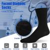 Facool Diabetic Socks for Men Women, Comfortable Cotton Loose Fit Circulatory Medical Socks for Diabetes, Circulation, Swollen Feet, Neuropathy, Edema, Pregancy, 6 Pairs Black L view 4