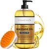 Cellulite Massage Oil with Massager Mitt - 100% Natural Cellulite Oil, Highly Absorbable and Deeply Penetrates Skin- Firms, Tones, Tightens & Moisturizes Skin by Cosmetasa (8.8 oz) view 1