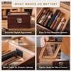 CASE ELEGANCE Glass Top Humidor with Thick Cedar, Easy humidification System, Accurate Digital Hygrometer - Renzo, Brown view 3