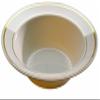 Fineline settings Round Plastic Soup Bowls-12 oz | Bone with Gold Rim |Pack of 15 Dinnerware Bowls, 12 oz, bone/gold view 1