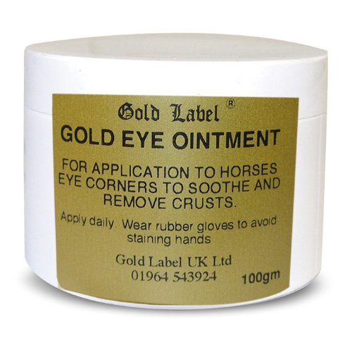 William Hunter Equestrian Gold Label Gold Eye Ointment for Horses, 100g - Soothes Eye Corners and removes Crusts