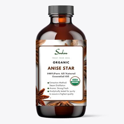100% Pure USDA Certified Organic Anise Star Essential Oil (8 fl.oz / 236 ml)