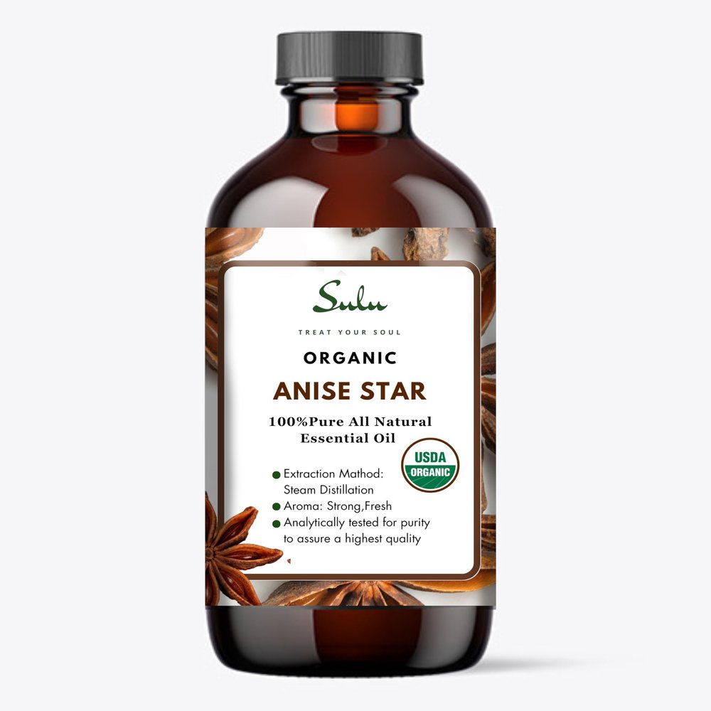 100% Pure Certified Organic Anise Star Essential Oil (16 fl.oz / 453 ml)