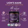 TRIBE ORGANICS Lions Mane Supplement 1000mg Mushroom Extract Powder - Immune System Booster & Brain Nootropic for Focus and Memory | Mental Clarity | Natural Energy and Immunity - 120 Vegan Capsules view 2