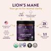 TRIBE ORGANICS Lions Mane Supplement 1000mg Mushroom Extract Powder - Immune System Booster & Brain Nootropic for Focus and Memory | Mental Clarity | Natural Energy and Immunity - 120 Vegan Capsules view 3