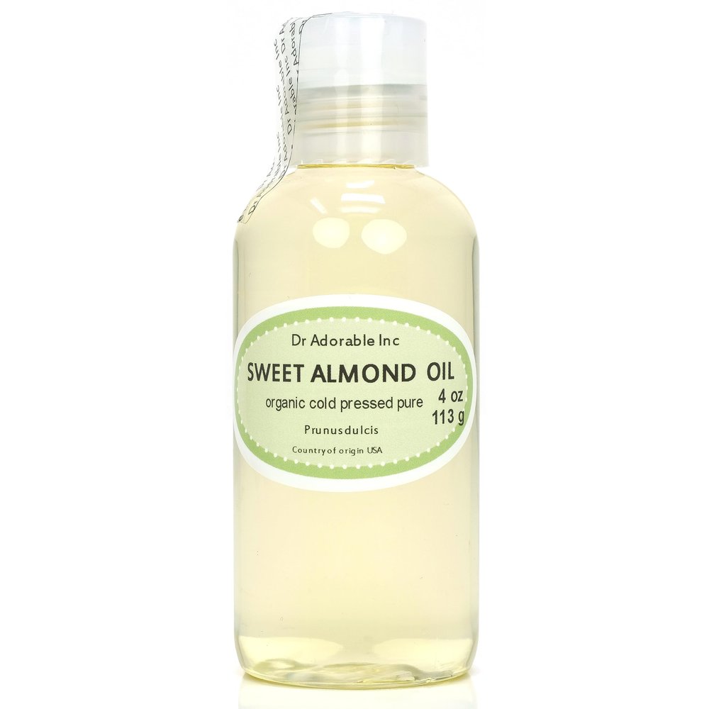 Dr Adorable - 4 oz - Sweet Almond Oil - 100% Pure Natural Organic Cold Pressed