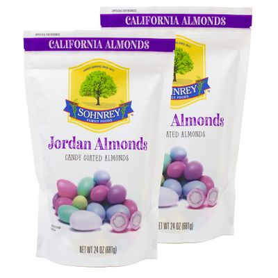 2-Pack Pastel Jordan Almonds Wedding Holiday Party Favor Candies in Colorful Assorted Pastel Mix (3 lbs total)