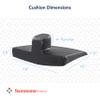 Sammons Preston Pommel Wedge Cushion, Wheelchair Accessory, Seat Pad, Foam Support Pad, Lower Back, Tailbone, and Sciatica Pain Relief, Slide Control to Prevent Slipping Out of Seat view 2