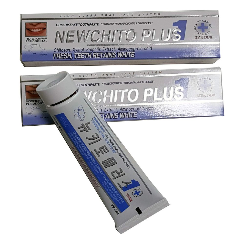 NewChitoPlus1 Chitosan,Xylitol-Contain Toothpaste Prevent Cavities & Gum Disease (2 EA)
