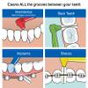 TePe Interdental Brush Angle, Angled Dental Brush for Teeth Cleaning, Pack of 6, 0.5 mm, Extra-Small/Small Gaps, Red, Size 2 view 3