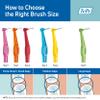 TePe Interdental Brush Angle, Angled Dental Brush for Teeth Cleaning, Pack of 6, 0.5 mm, Extra-Small/Small Gaps, Red, Size 2 view 4