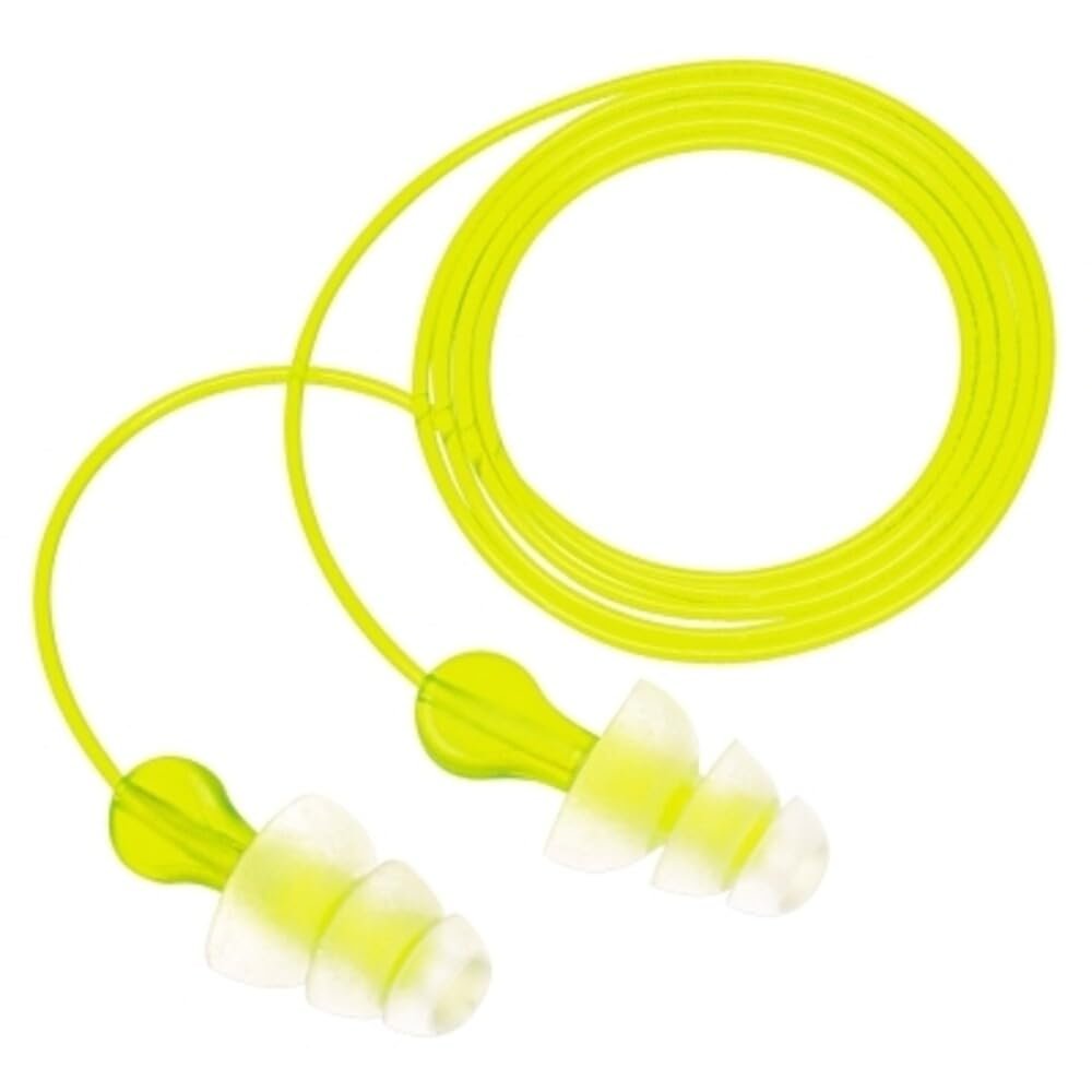 3M Tri-Flange Earplugs - Tri-Flange, Corded - (100/Pack) - R3-P3000
