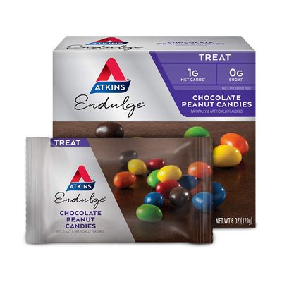 Atkins Endulge Chocolate Peanut Candies, Dessert Favorite, 0g Sugar, 20 Count