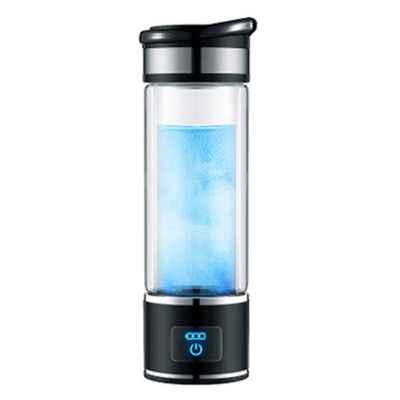 LOVEPET Portable 3 Minute Hydrogen-Rich Water Bottle Rechargeable High Concentration Hydrogen Generator Glass Bottle Anti-Aging Anti-Oxidation Alkaline Water Generator, 350ml