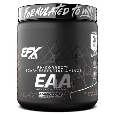 EFX Sports Training Ground EAA | Essential Amino Acids Supplement | Energy & Protein Synthesis | Pre, Intra, or Post Workout | 30 Servings (Georgia Peach)