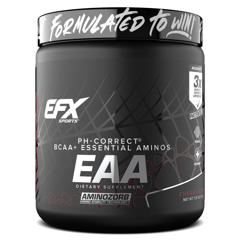 EFX Sports Training Ground EAA | Essential Amino Acids Supplement | Energy & Protein Synthesis | Pre, Intra, or Post Workout | 30 Servings (Cherry Bomb)