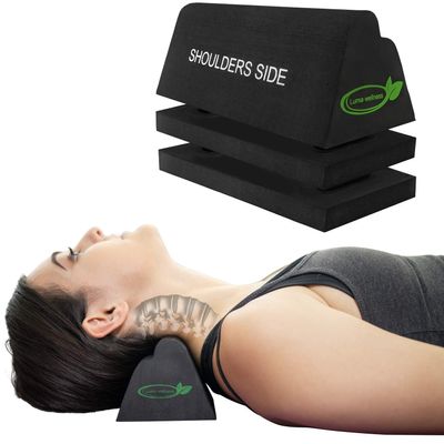 Lumia Wellness Cervical Orthotic Traction Block, Firm, Spinal & Neck Alignment, Cervical Traction Device & Neck Stretcher