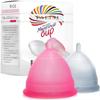 Talisi Menstrual Cups Set of 2 - Reusable Period Kit (Small & Large Sizes) - Super Soft Silicone Regular & Heavy Flow - Feminine Hygiene Products, Tampon & Pad Alternative - Organic Copa Menstrual view 1