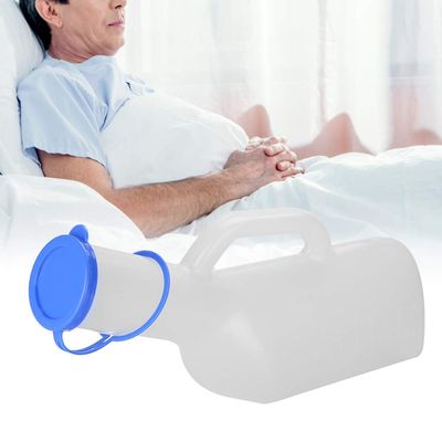 1000ml Thick Portable Plastic Urinal for Adults, Kids, Elderly Outdoor Travel Urine with Lid Mobile Toilet Use