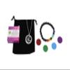 Aromatherapy Essential Oil Diffuser Stainless Steel 30MM Silver Magnetic Locket Pendant 2 Sizes Chain Necklace, Refill Pads & Diffuser Bracelet in a Velvet Bag (Witch) view 2