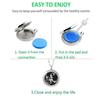 Aromatherapy Essential Oil Diffuser Stainless Steel 30MM Silver Magnetic Locket Pendant 2 Sizes Chain Necklace, Refill Pads & Diffuser Bracelet in a Velvet Bag (Witch) view 4