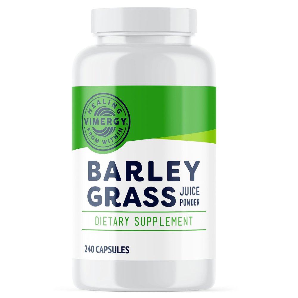 Vimergy Barley Grass Juice Capsules Clean Superfood-Packed Capsule Promotes Cardiovascular Health* Non-GMO, Vegan & Gluten-Free 240 caps