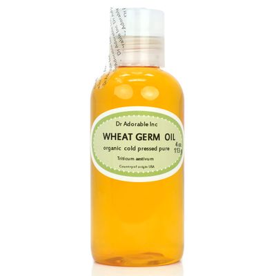 Wheat Germ Oil Unrefined Cold Pressed Organic Pure by Dr.Adorable 4 Oz