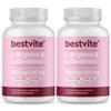 BESTVITE L-Arginine L-Ornithine 500-250 (240 Vegetarian Capsules) (120 x 2) - No Stearates - No Fillers - Vegan - Non GMO - Gluten Free - No Calcium Silicate view 1